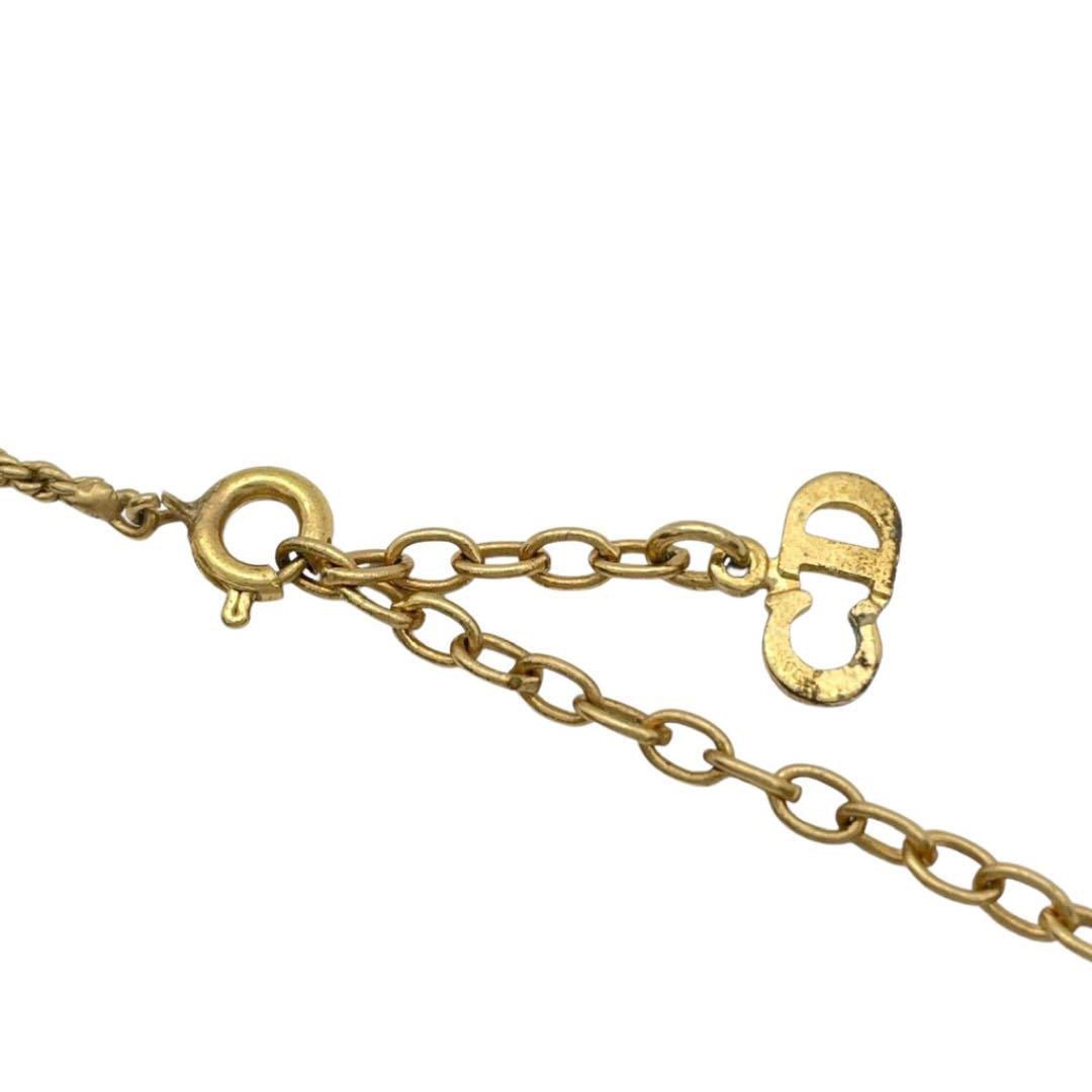 Christian Dior クリスチャンディオール ネックレス CDロゴ ゴールド
