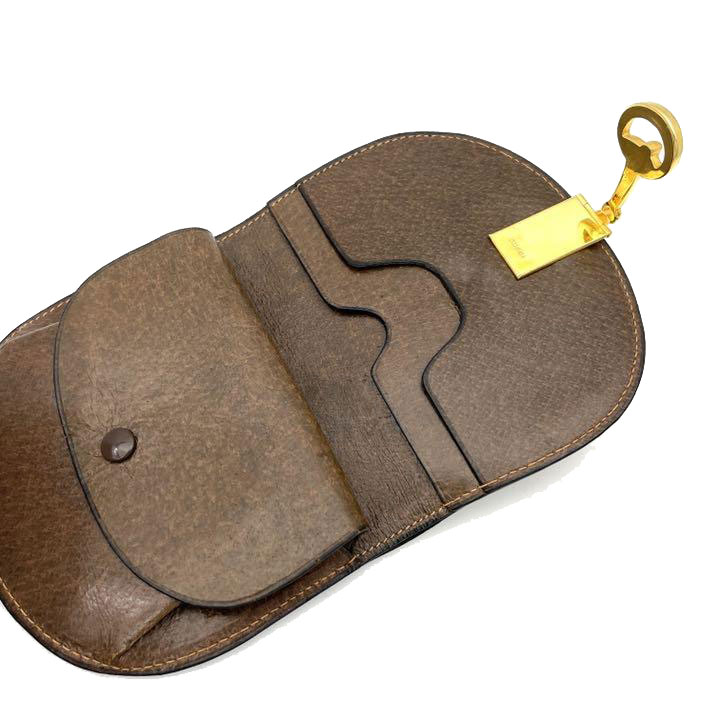 GUCCI グッチ オールドグッチ 二つ折り財布 ミニ財布 GG柄 ホース