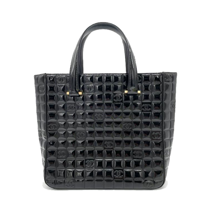 CHANEL シャネル ハンドバッグ トートバッグ チョコバー エナメル