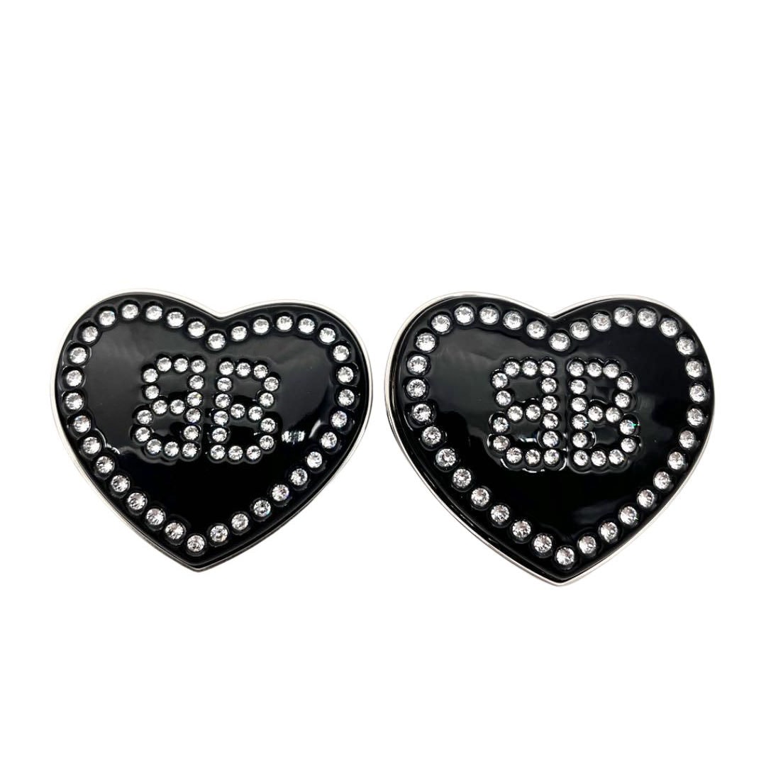 BALENCIAGA バレンシアガ ピアス クラッシュハート BBロゴ ライン