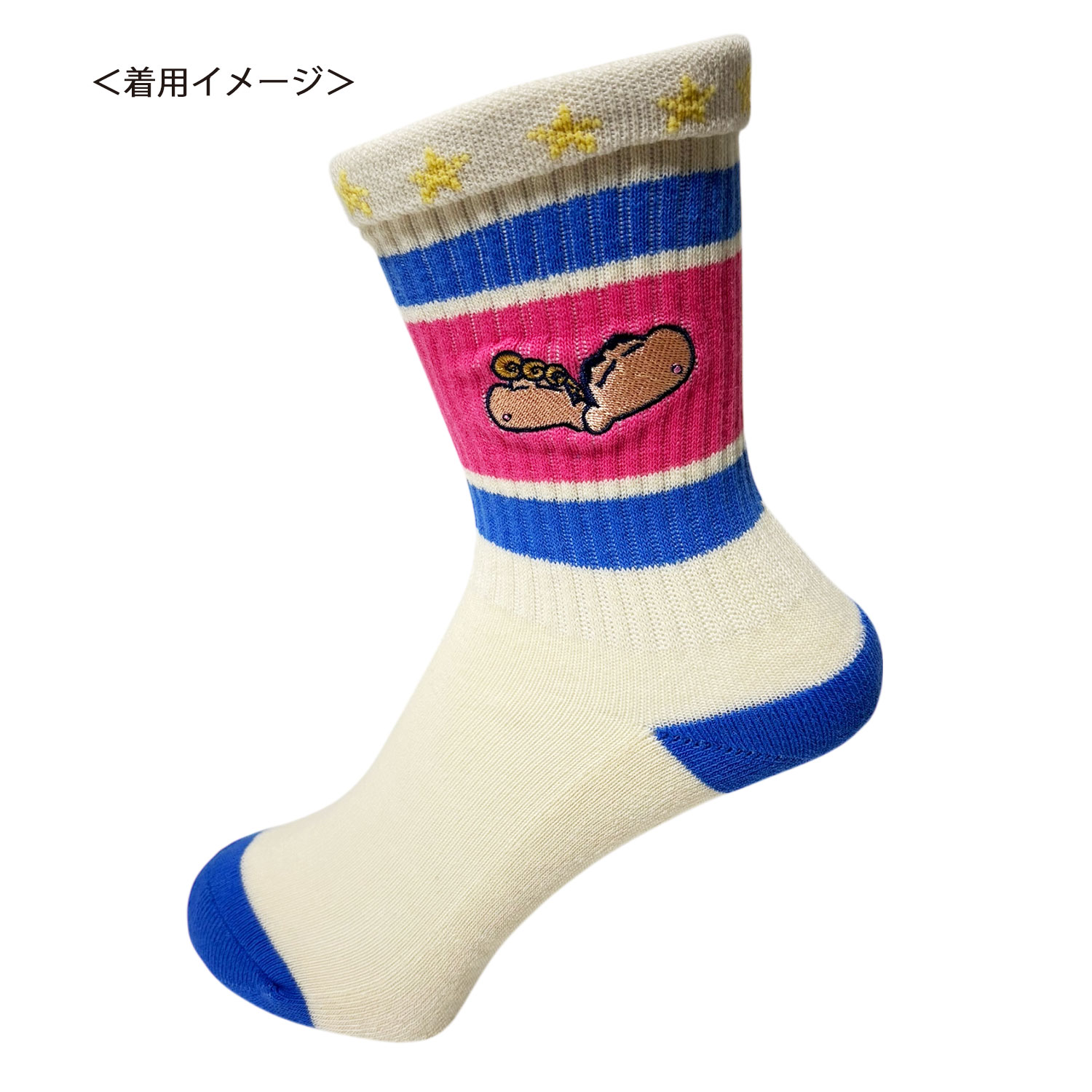 公式] メーカー直営 クレヨンしんちゃん カラフルラインソックス