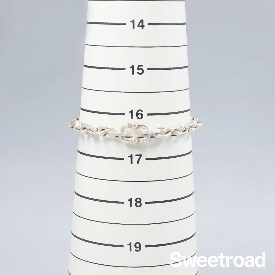 ティファニー 1837 メイカーズ ナローチェーンブレスレット YGコンビ w