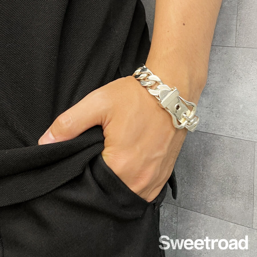 エルメス ブックルセリエ・ブレスレット GM 925シルバー w-28746