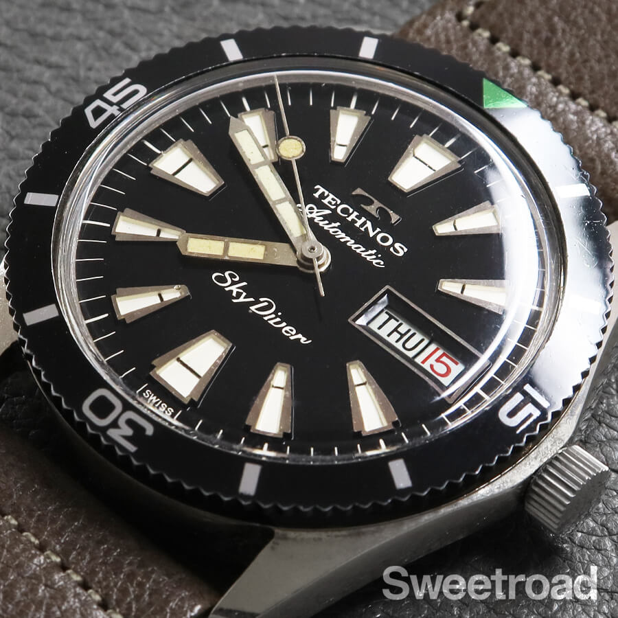 テクノス スカイダイバー ブラックミラー 1960年代 w-30575 | スイート