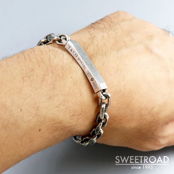 ティファニー メイカーズ IDチェーンブレスレット 925シルバー w