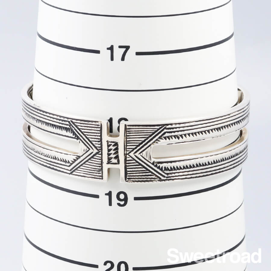 エルメス Touareg トゥアレグ バングル T5 925シルバー w-28659