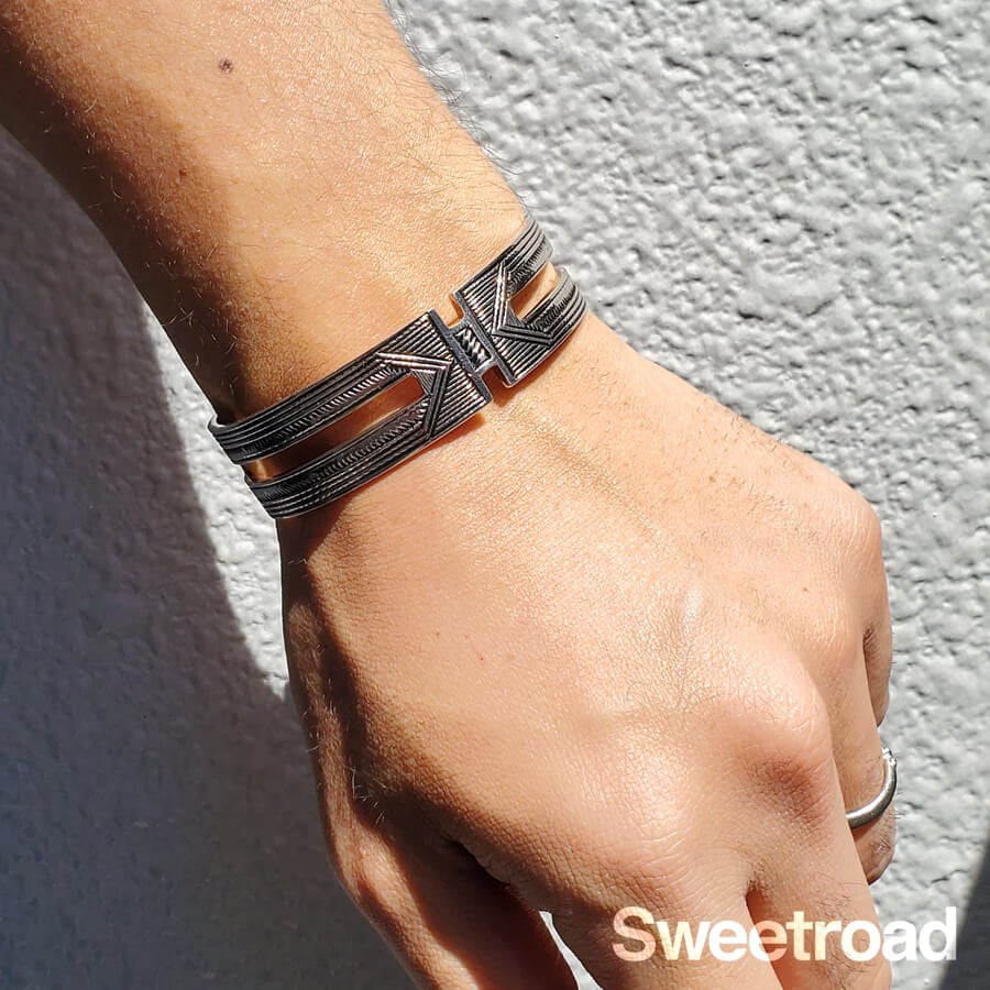 エルメス Touareg トゥアレグ バングル T5 925シルバー w-28659