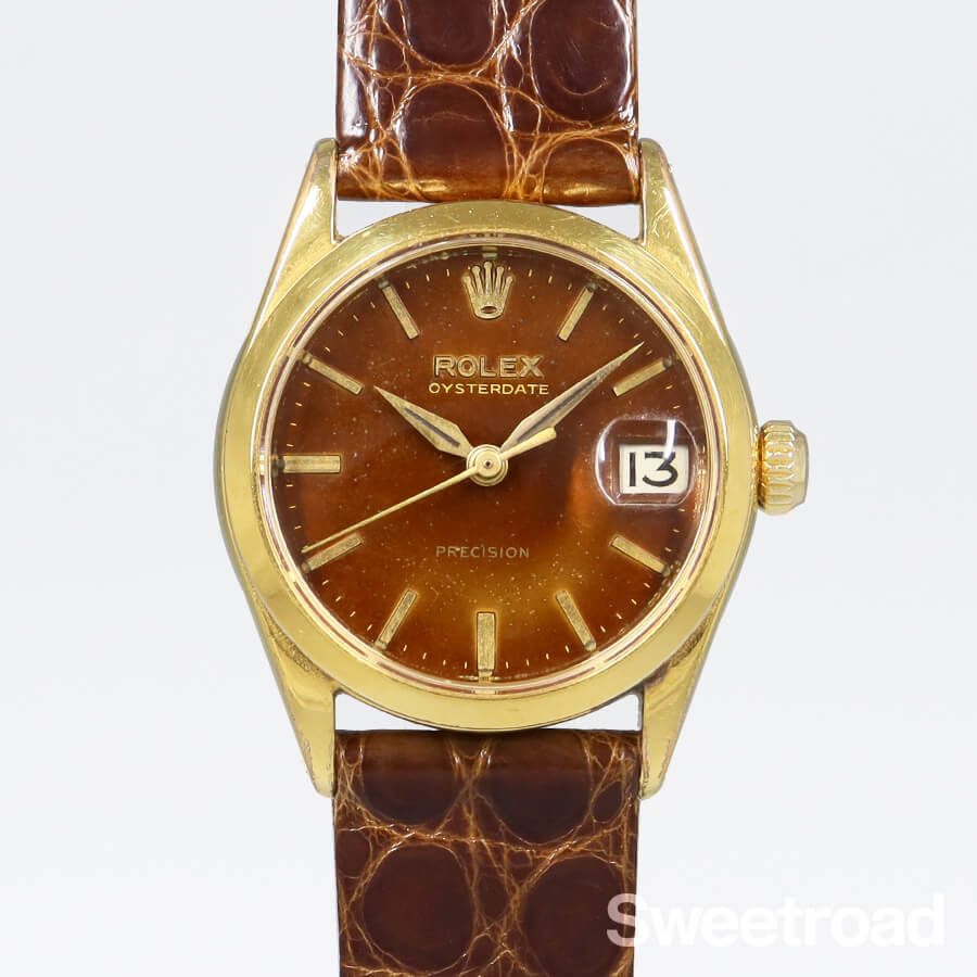 ロレックス オイスターデイト Ref.6466 ブラウンチェンジ トロピカル