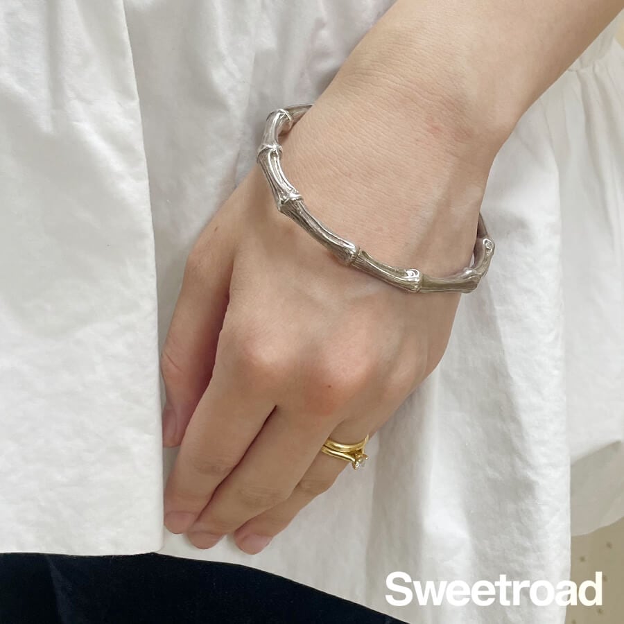 ティファニー バンブーバングル ブレスレット 925シルバー w-28804gnz