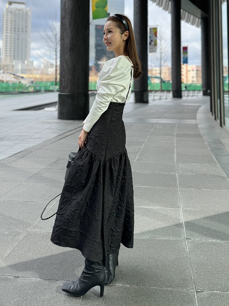 ハイウエストサロペットスカート｜designed with Akane