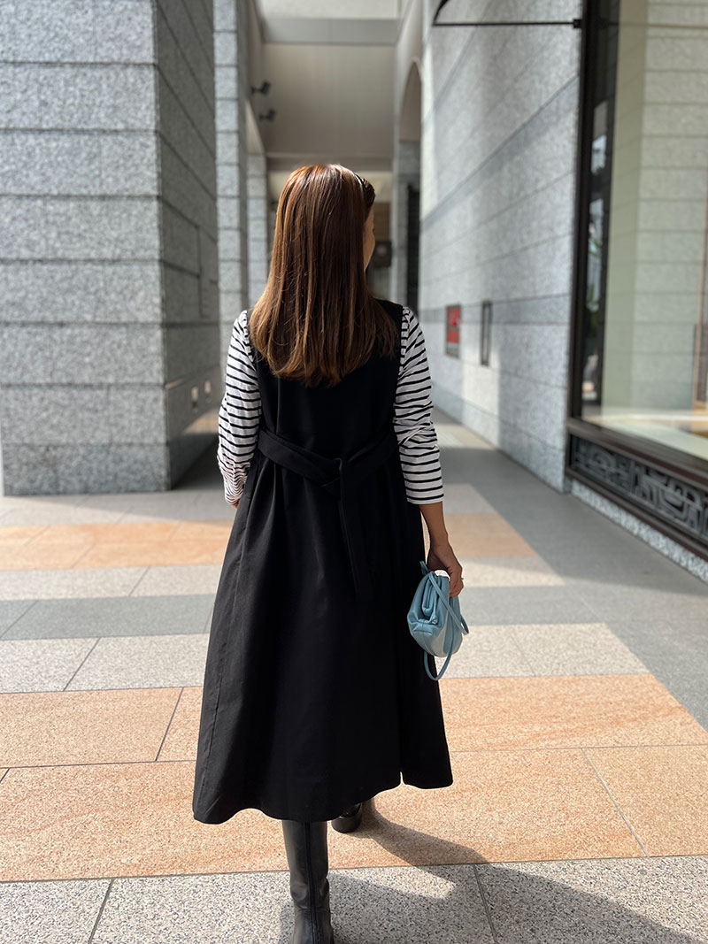 低身長でジャストサイズ 2WAY ロングジレワンピース/ST.ROONEY