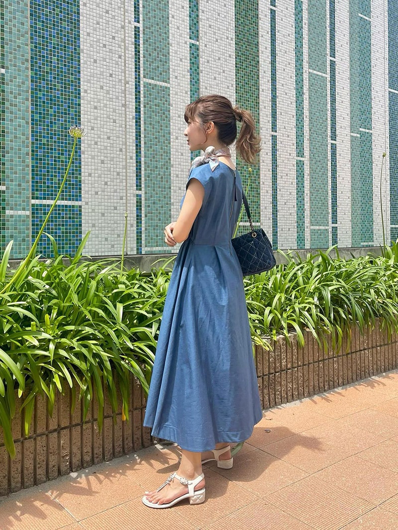 150cm小柄サイズの デニムフレンチワンピース/ST.ROONEY | ワンピース