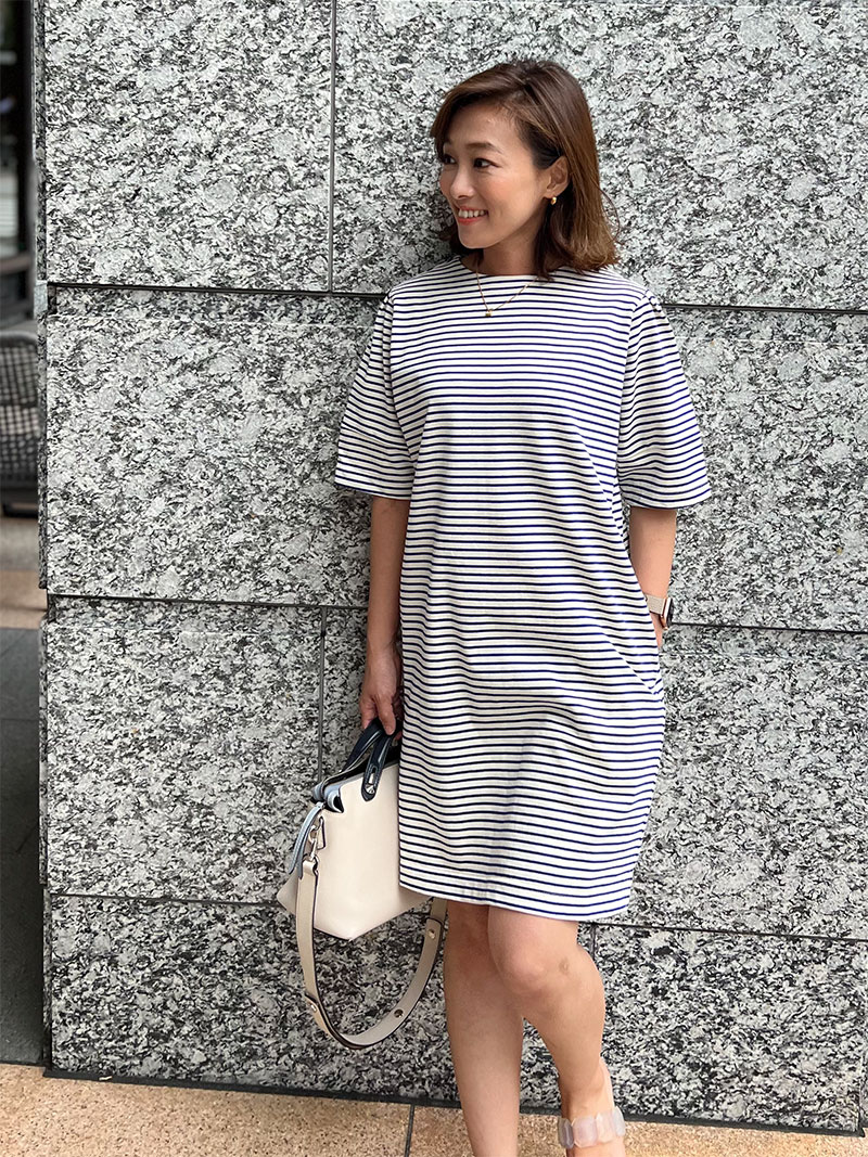 1枚で楽ちんスタイル｜マリンボーダーワンピース | ワンピース,半袖