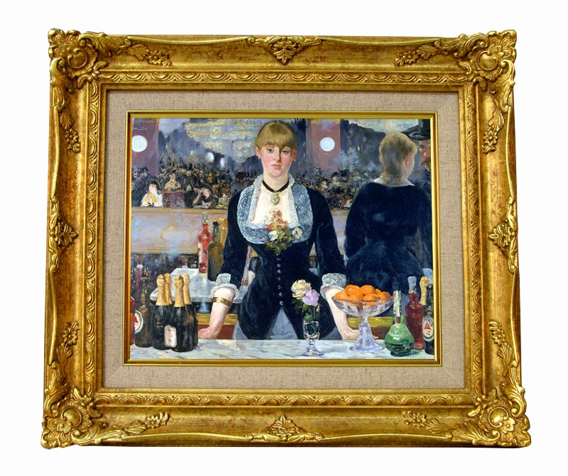 マネ フォリー＝ベルジェール劇場のバー キャンバス複製画 額装品