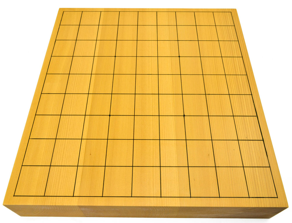 日向産本榧2寸ハギ卓上将棋盤セット 黄楊錦旗彫駒 栓駒台 MS31 ※高級