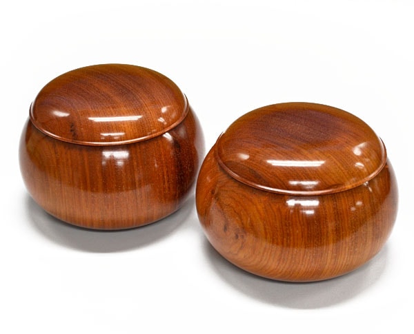 囲碁 木製碁笥 本花梨 特大 数量限定特売品 ※蛤碁石36号まで収納可能