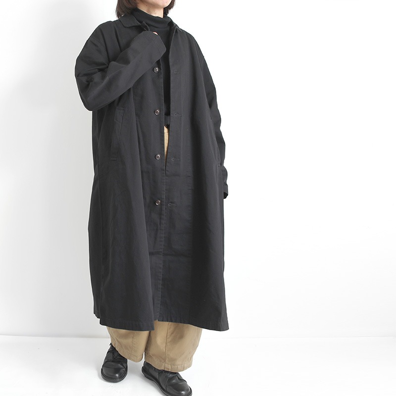 HARVESTY｜チノクロスオーバーコート BLACK | 趣佳[syuca.jp