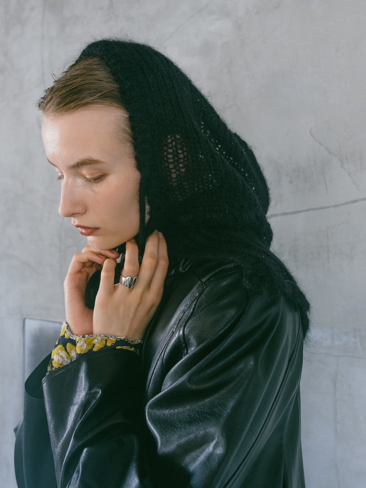 Kid Mohair Knit Hoodie｜フードマフラー – MARTE