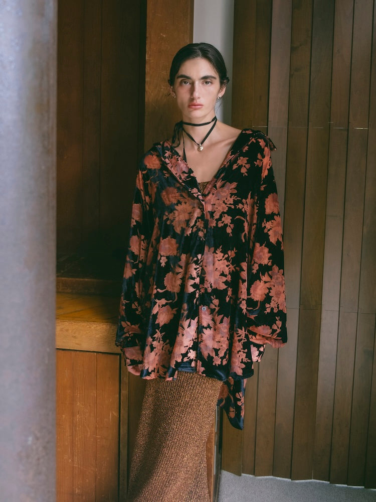 Velvet Over Shirt｜ベロアオーバーサイズシャツ – MARTE
