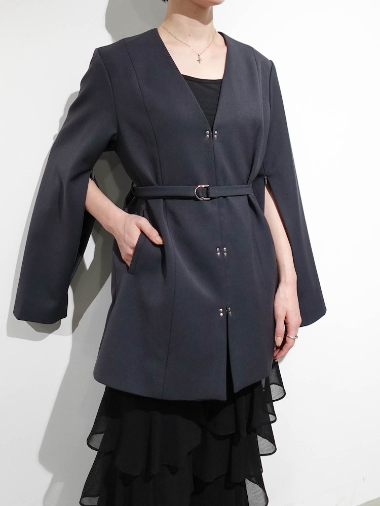 2way Slit Sleeve Belted Jacket – MARTE
