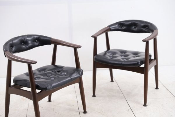 2020/5/22】辻木工 チェスターフィールド ダイニングチェア - 中古家具