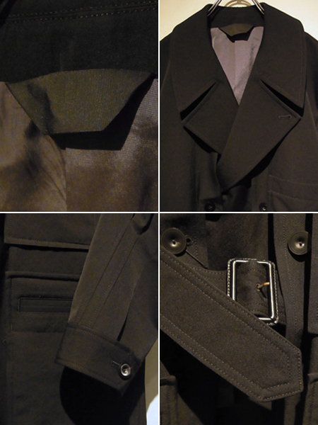 ESSAY（エッセイ） レイヤードロングコート ブラック - margin