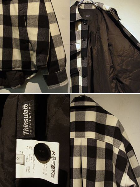 美品UNUSED アンユーズド ブロックチェック ジャケット CPO サイズ3