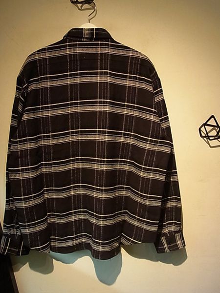 UNUSED（アンユーズド） チェックシャツ ブラック - margin