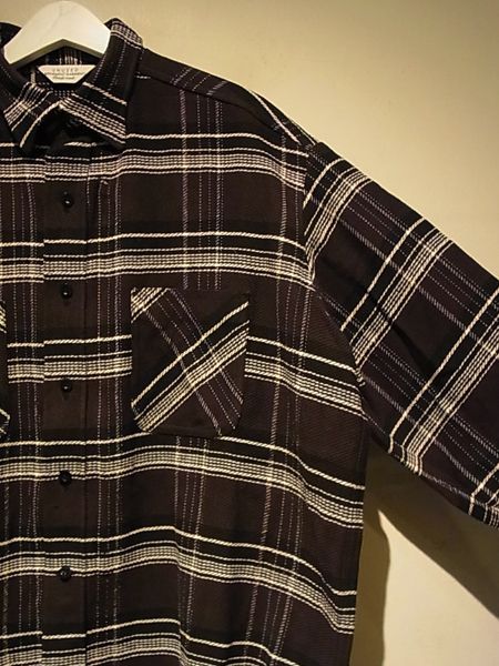 UNUSED（アンユーズド） チェックシャツ ブラック - margin