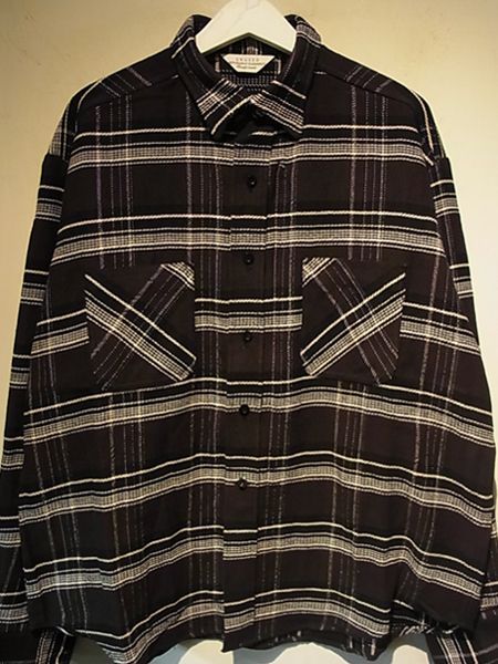 UNUSED（アンユーズド） チェックシャツ ブラック - margin
