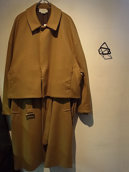 YOKE（ヨーク） 3WAY バルカラーシェアコート キャメル - margin