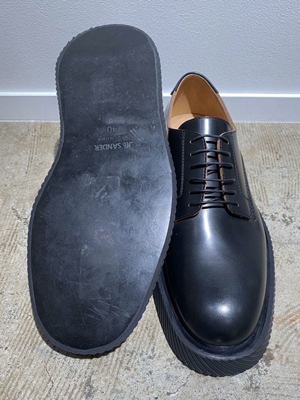 JIL SANDER（ジルサンダー） プレーントゥ レザーシューズ ブラック