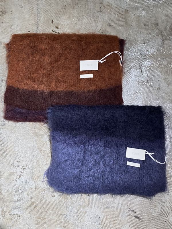 YOKE（ヨーク） モヘアボーダーロングストール - margin