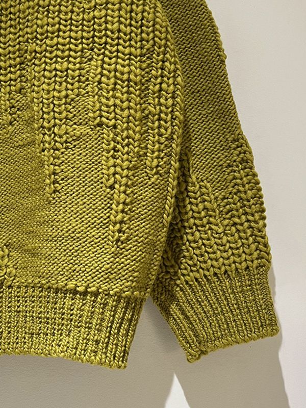 YOKE（ヨーク） Irregular knitted Crewneck Sweater（イレギュラー