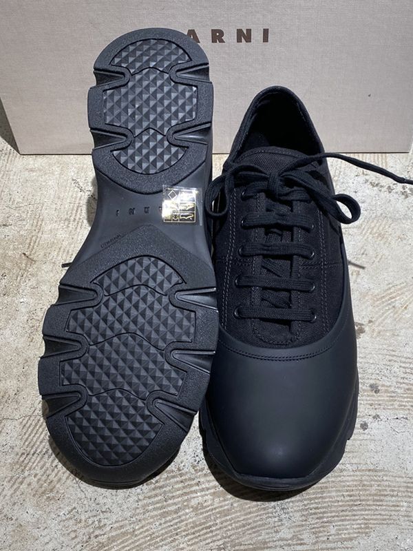 MARNI（マルニ） キャンバス×ラバーシューズ ブラック - margin