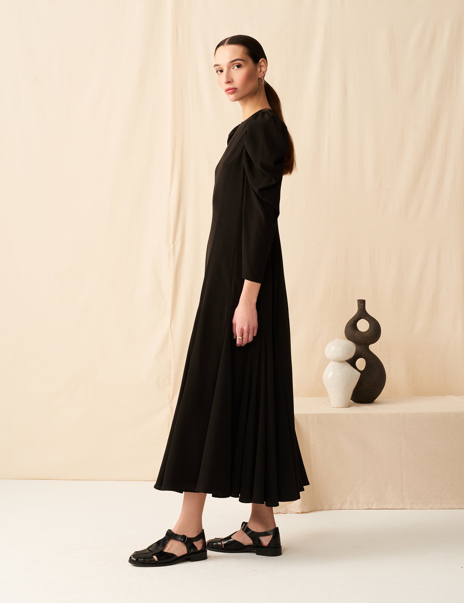 MARIHA(マリハ) セレナーデのドレス (長袖) Black シティードレス