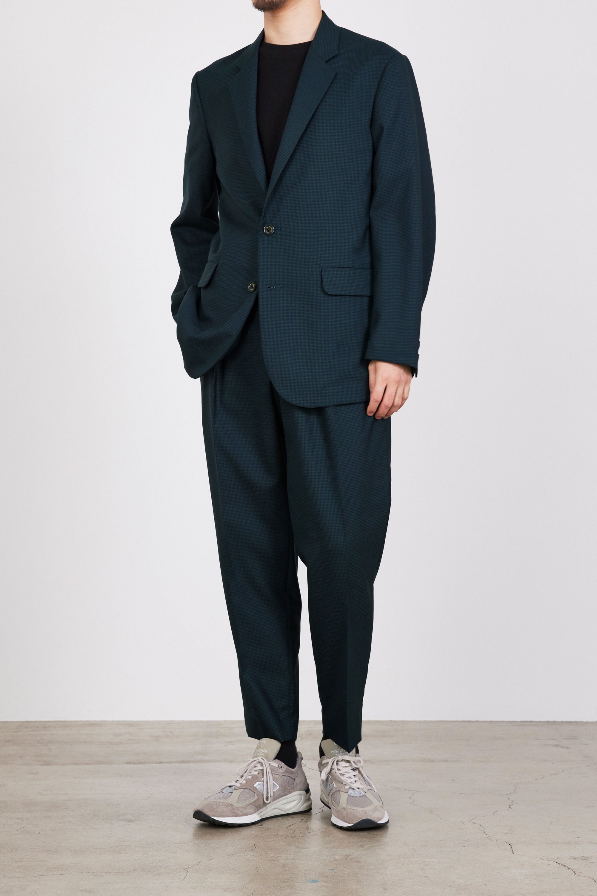 オーガニックウールトロピカル / サックコート, Olive Check – MARKAWARE