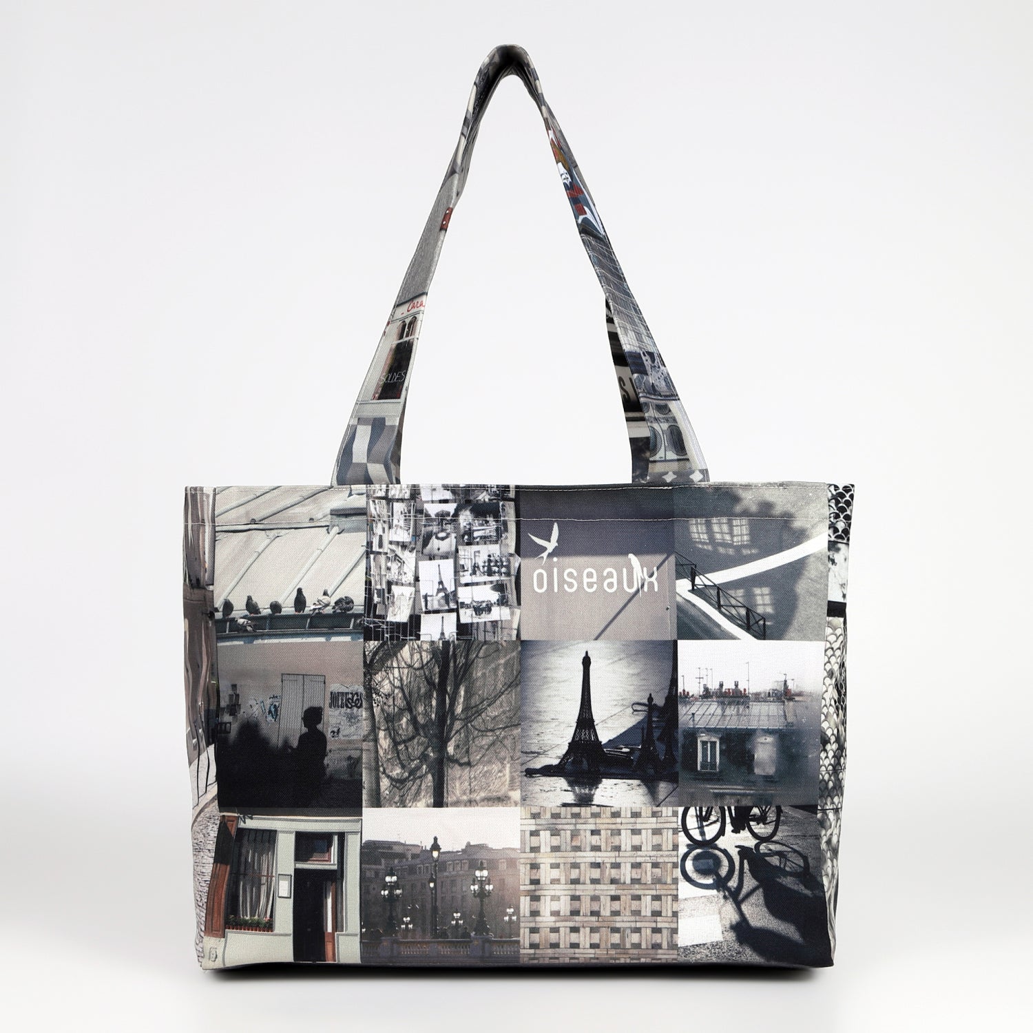 パリ柄】パリ・カラーバッグ grey（グレー） | マロンブイー – マロン