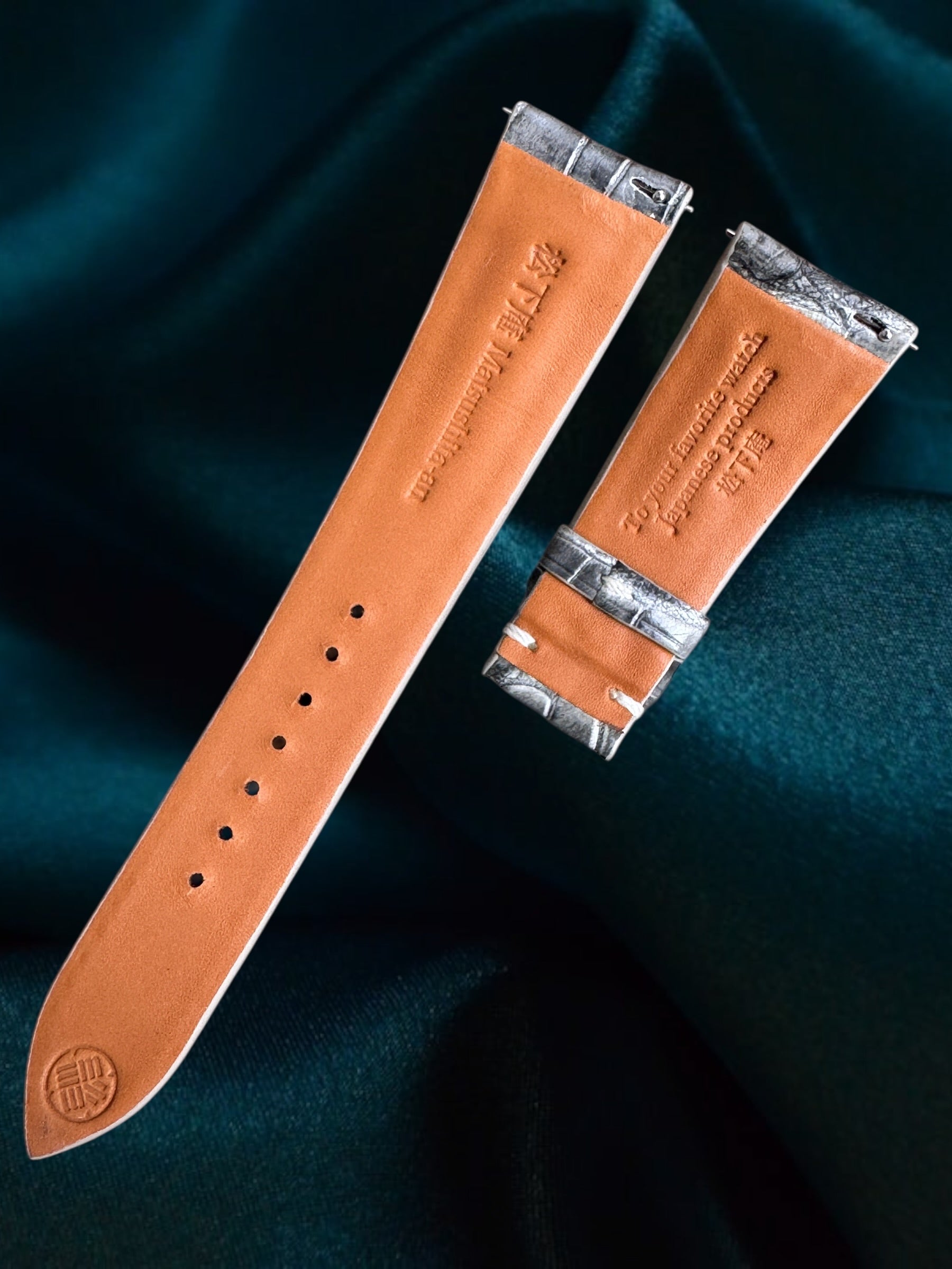 墨染クロコダイル | 22-18mm｜サイズL | 片面Dバックル専用 – 松下庵