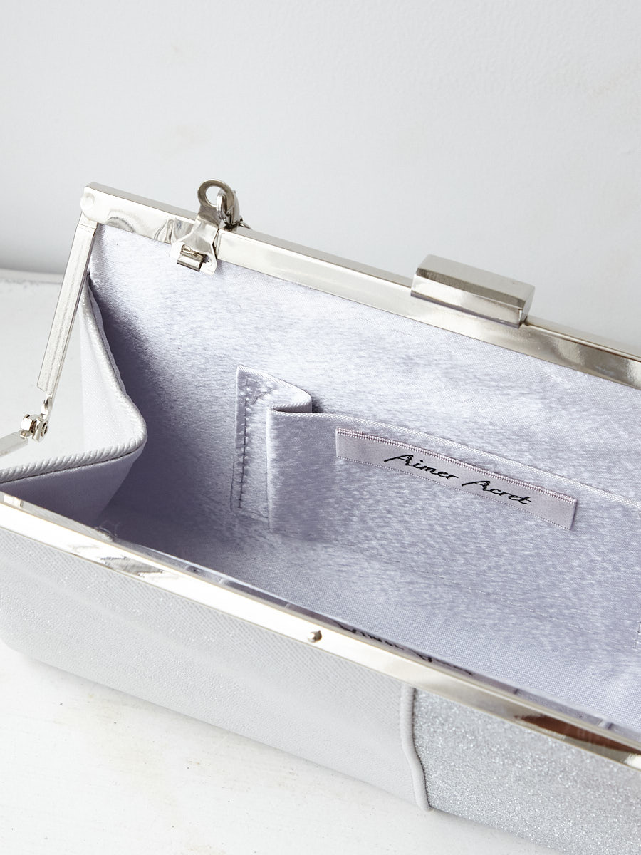 バイカラーBOXクラッチバッグ(FREE シルバー): AIMER | エメ ｜ミマツ
