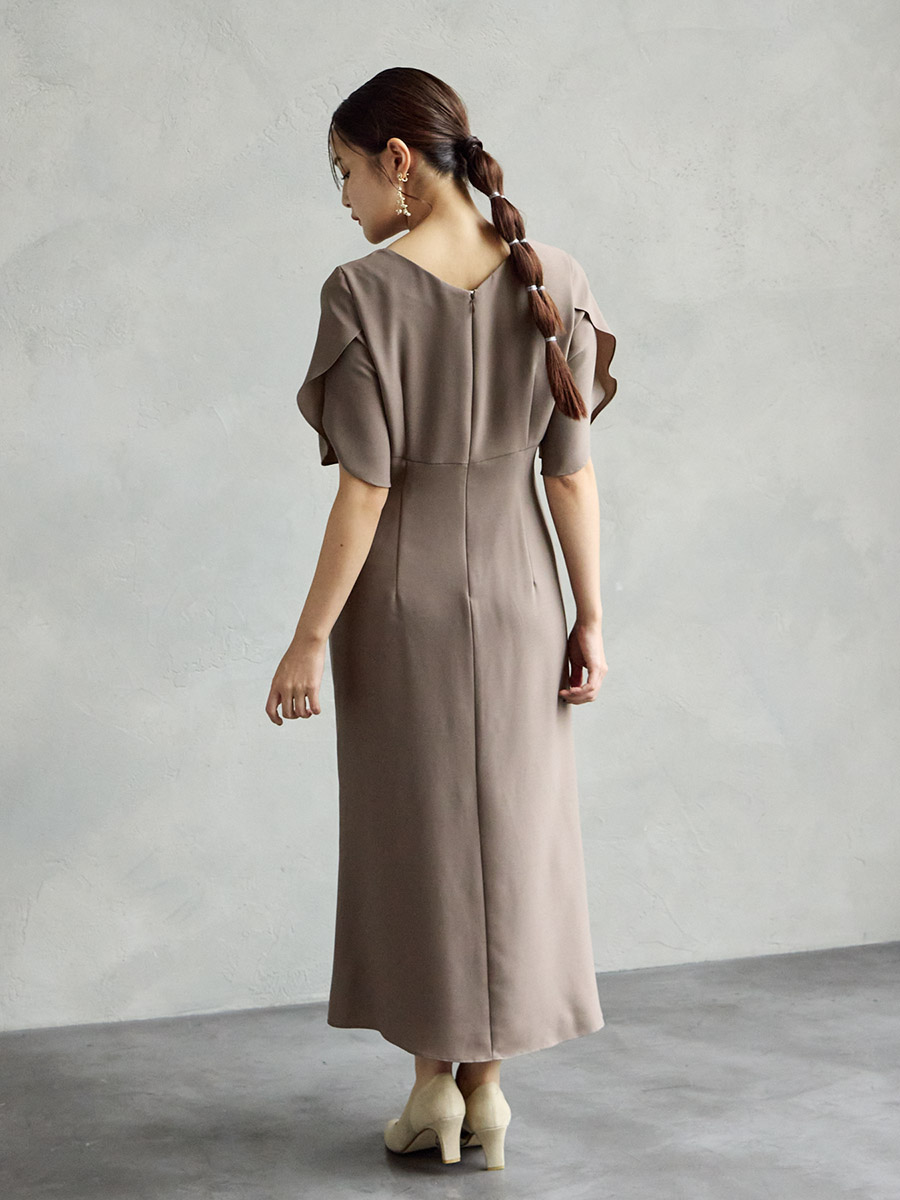 ウエストタックストレートラインドレス(M グレー): AIMER | エメ