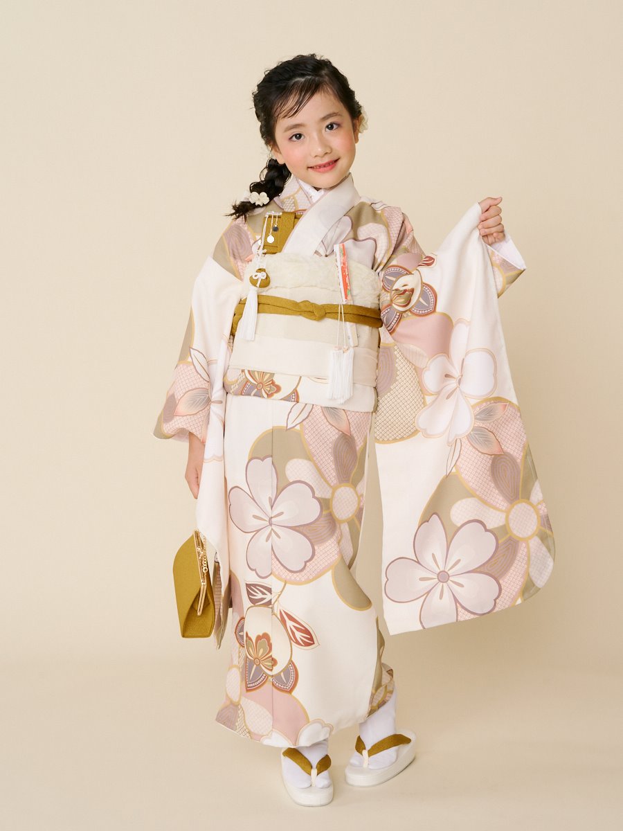 七五三 7才 フルセット 】 ねじり梅(FREE アイボリー): ふりふ