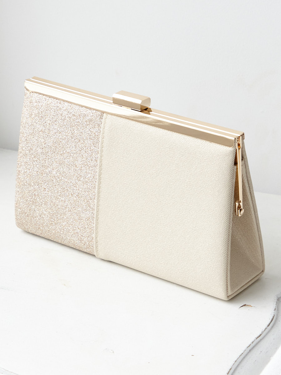 バイカラーBOXクラッチバッグ(FREE シルバー): AIMER | エメ ｜ミマツ