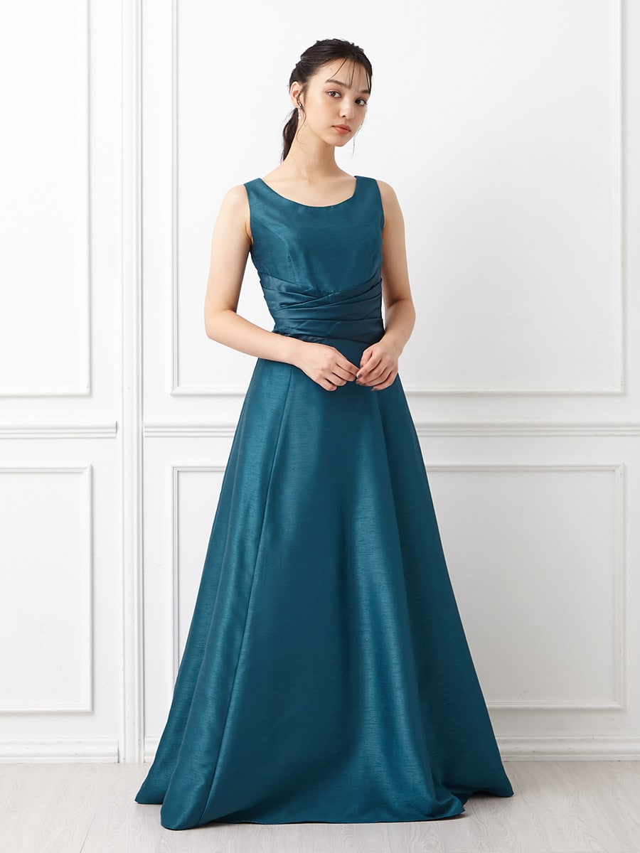 WEB限定】シャンタンカラーロングドレス(M ワイン): AIMER | エメ