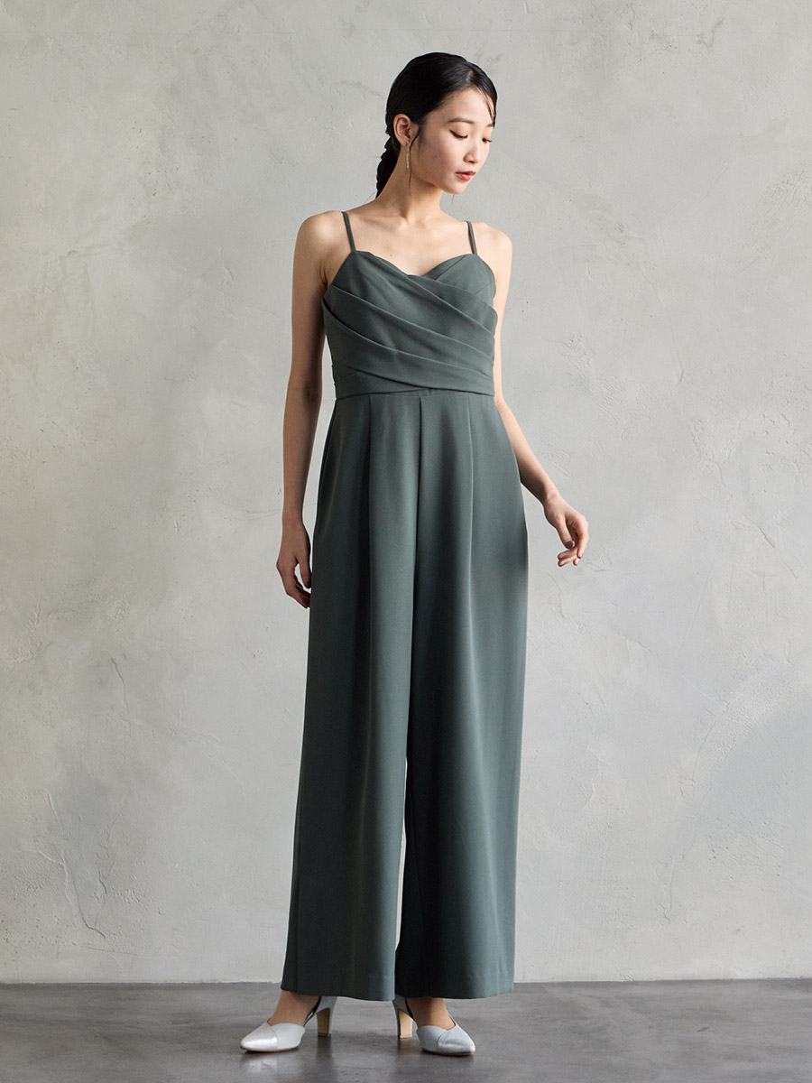 クロスデザインキャミソールオールインワン(S ブラック): AIMER | エメ