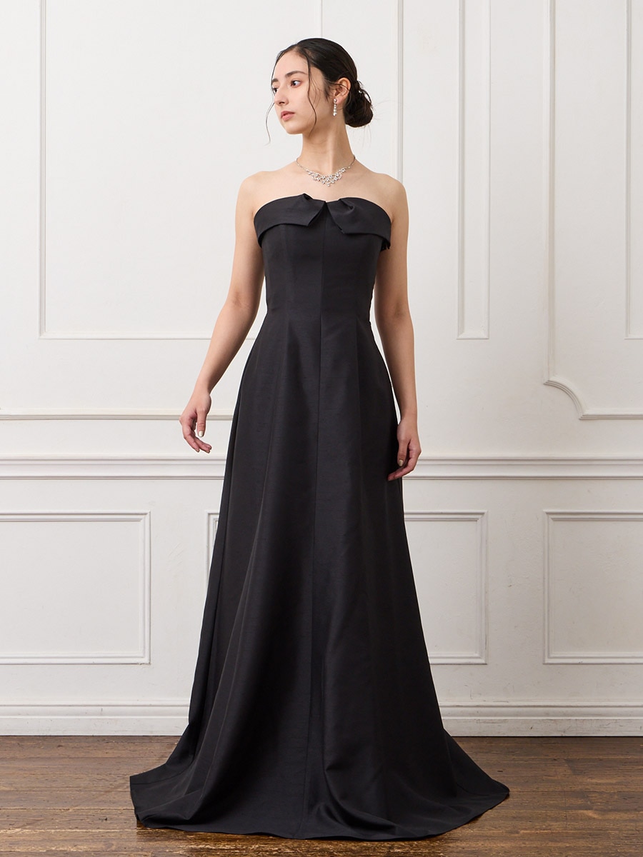 シャンタンマーメイドロングドレス(M ブラック): AIMER | エメ