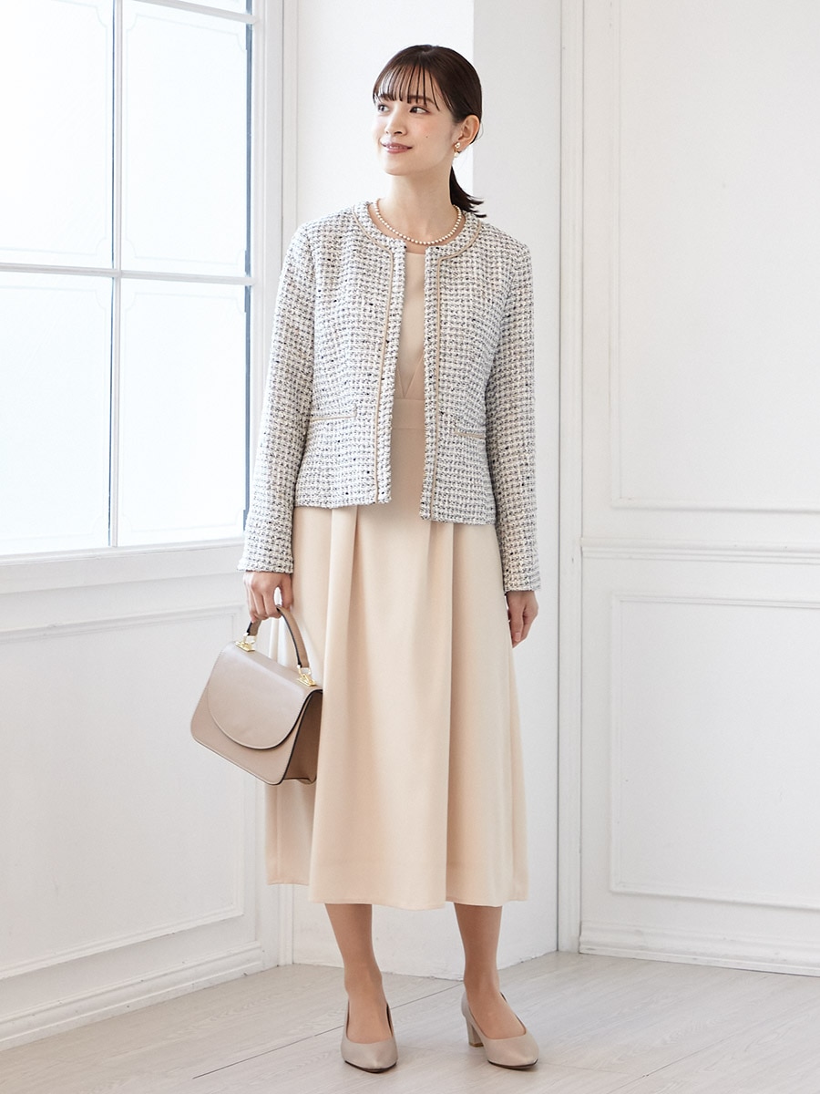 M me eme メゾンツイードミニワンピース エムエメ Mmeeme メゾン