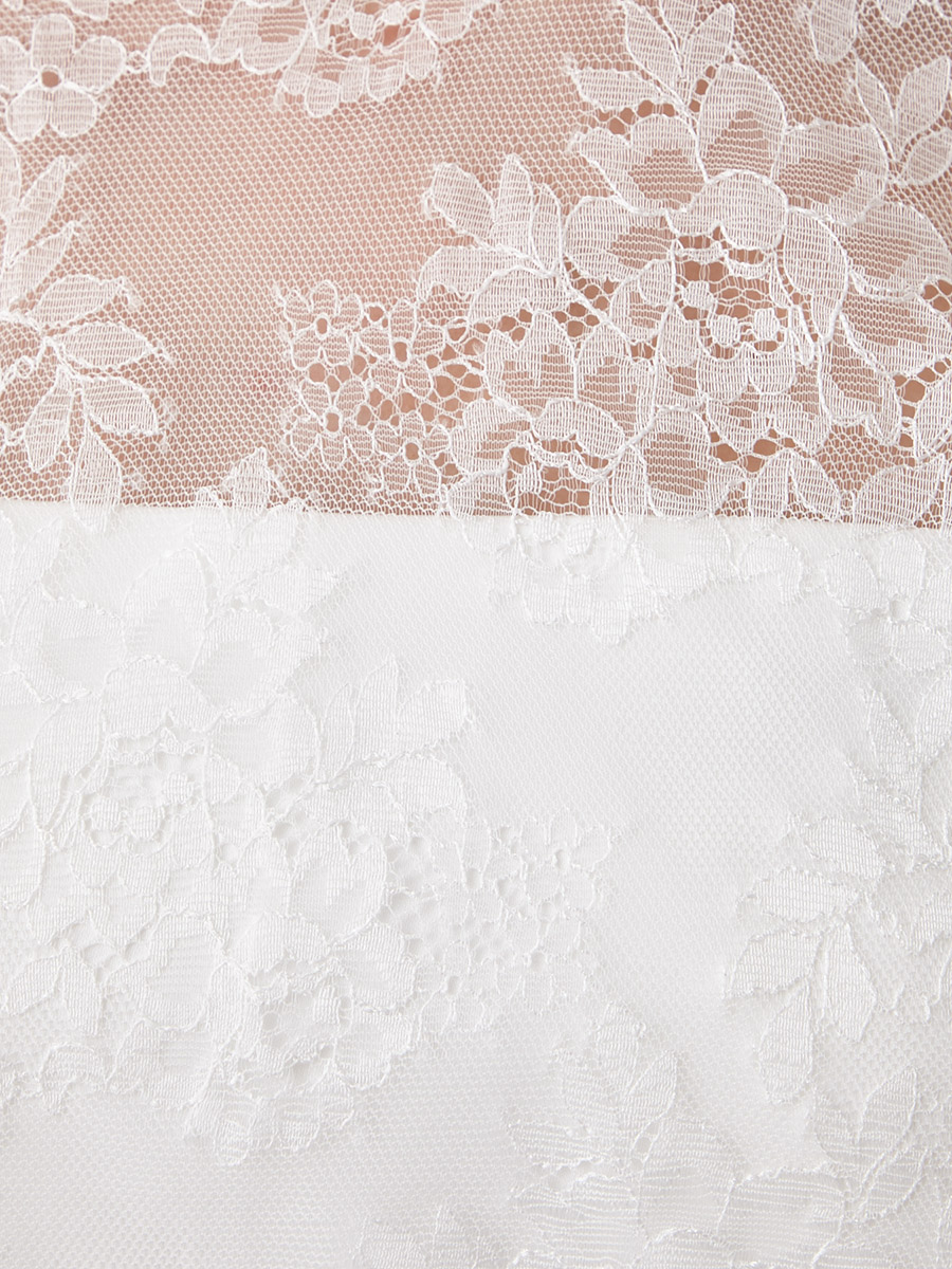 レースケープ付き2WAYホワイトドレス(M オフホワイト): AIMER | エメ