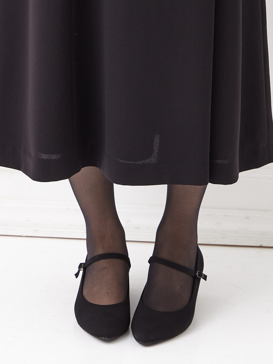 喪服・礼服用】ストラップ付きブラックフォーマルシューズ(22.5cm