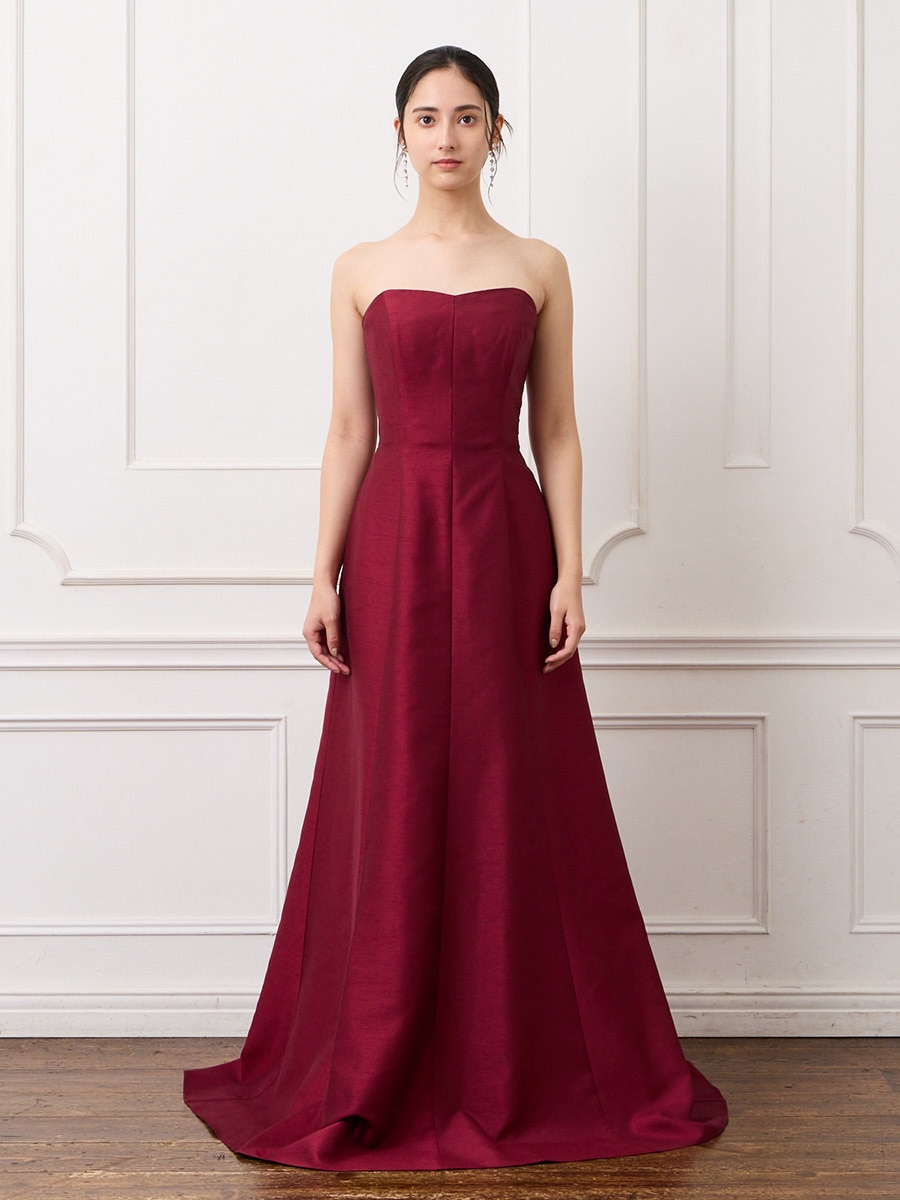 シャンタンマーメイドロングドレス(M ブラック): AIMER | エメ